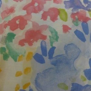 Watercolor floral West Point full fitted sheet